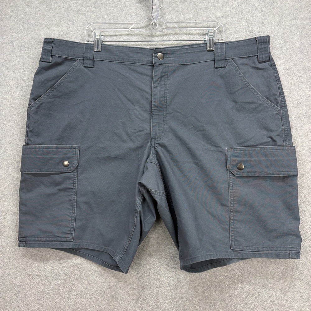 Duluth Trading 40 Grit Cargo Shorts Mens 44 Blue Gray Flex Canvas‎ Work Utility